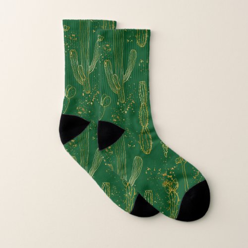 Cacti Pattern  Socks