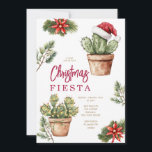 Cacti Santa Mexican Cactus Winter Christmas Fiesta Invitation<br><div class="desc">EDITABLE Cute Santa Hat with Mexican Cactus Winter Christmas Fiesta Invitation
Elegant Trendy Retro Christmas Saguaro Holiday Party
Feliz Navidad Xmas Party Santa Hat Invite</div>