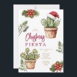 Cacti Santa Mexican Cactus Winter Christmas Fiesta Invitation<br><div class="desc">EDITABLE Cute Santa Hat with Mexican Cactus Winter Christmas Fiesta Invitation
Elegant Trendy Retro Christmas Saguaro Holiday Party
Feliz Navidad Xmas Party Santa Hat Invite</div>
