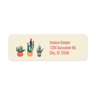 Cacti Succulent Return Address Label