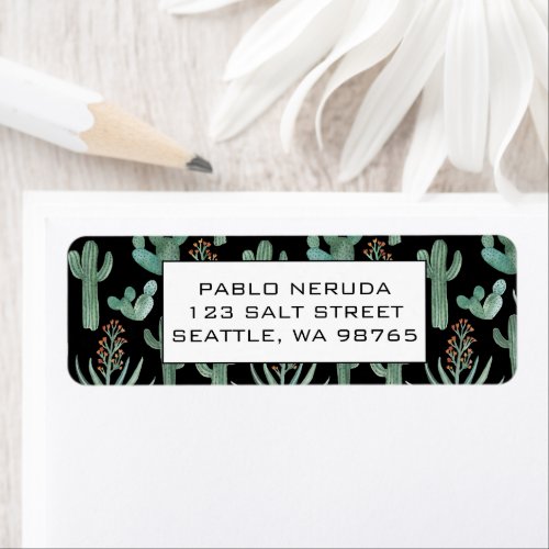 Cacti  Succulents Desert CUSTOM Mailing Address   Label