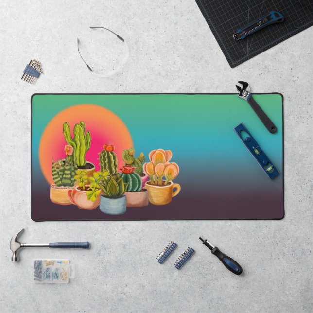 Cacti & Succulents Desk Mat (Workstation)