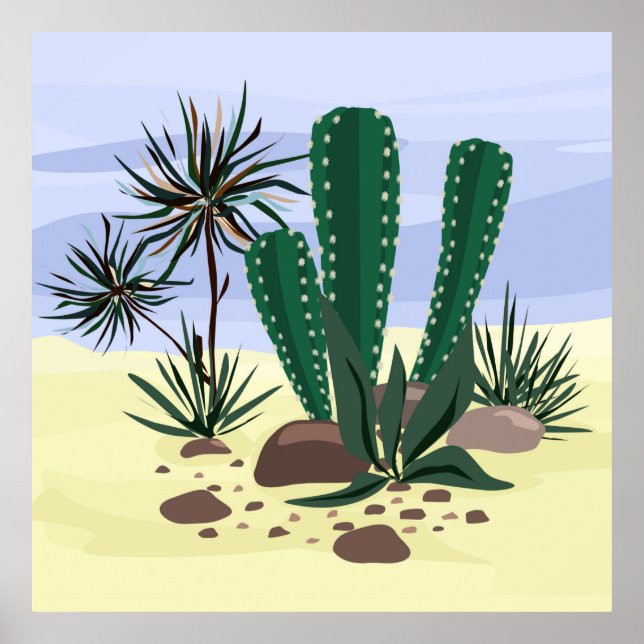 Cacti, succulents . poster (Front)