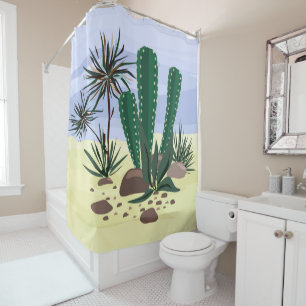Cacti, succulents . shower curtain