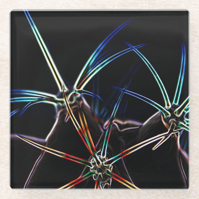 Cactus 1 coastercna glass coaster (Front)