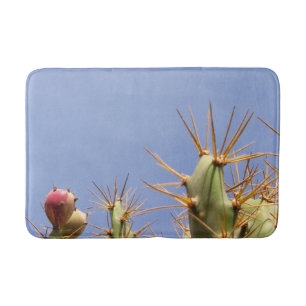 Cactus and Blue Sky Photo Bathroom Mat