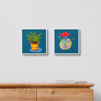 Cactus and Floral Peel And Stick Photo Tile
