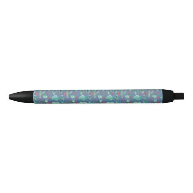 cactus and ladybug pattern - blue background pen (Front)