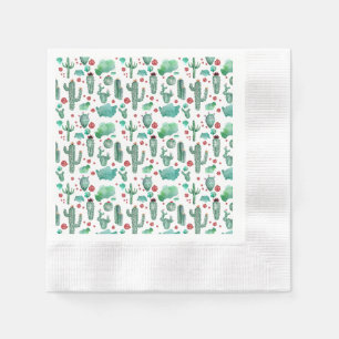 cactus and ladybug pattern - napkins
