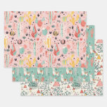Cactus and Llama Wrapping Paper Sheets