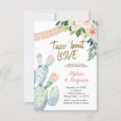  Cactus and Pampas Taco Bout Love Couple Shower  Invitation (Front)