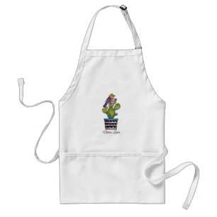 Cactus And Rainbow Bird In Watercolor Adult Apron