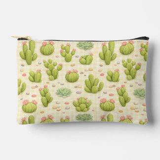 Cactus and Succulent Pattern Accessory Pouch