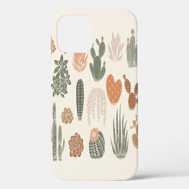 Cactus and succulent seamless pattern Case-Mate iPhone case (Back)