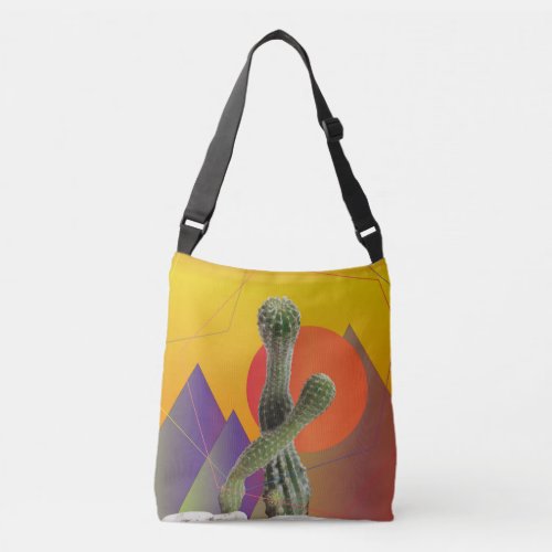 Cactus and Sun Cross Body Bag