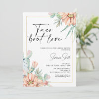 Cactus Apricot Floral Taco Bout Love Bridal Shower
