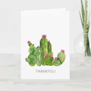 Cactus Art Flowers THANKYOU Southwest Desert Card