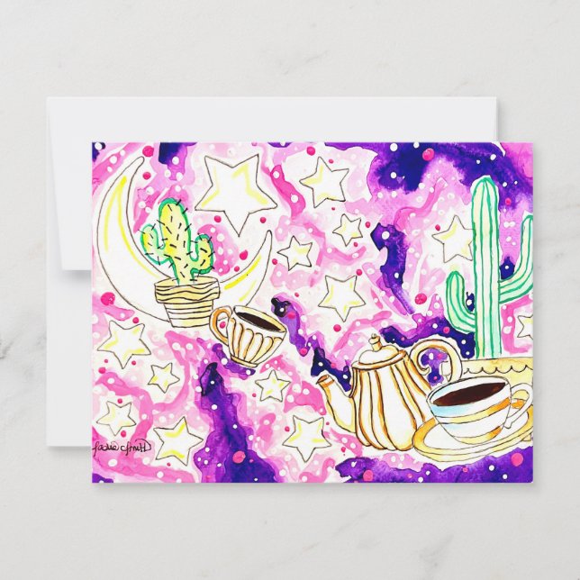 Cactus Art Note Card (Front)