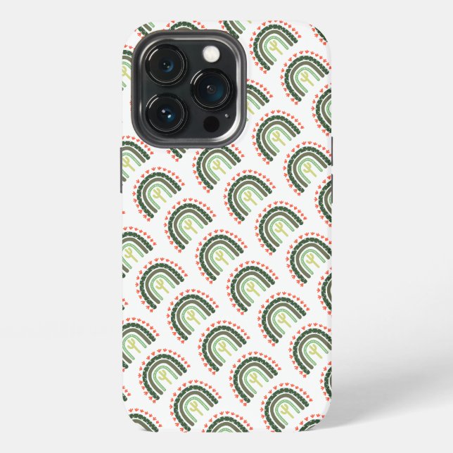 Cactus Art Pattern Colorful Desert Rainbow Fun Iphone Case (Back)