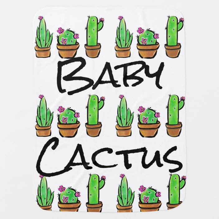 cactus baby blanket