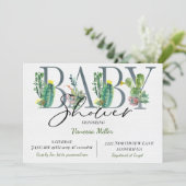 Cactus Baby Shower Invitation (Standing Front)
