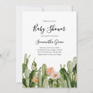 Cactus Baby Shower Invitation