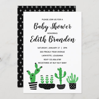 Cactus Baby Shower Invitation