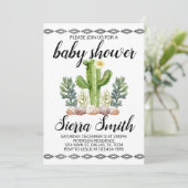 Cactus Baby Shower Invitation Invite (Standing Front)