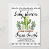 Cactus Baby Shower Invitation Invite (Front)