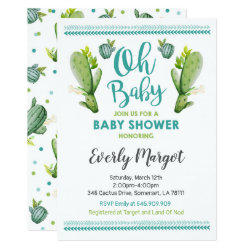 Cactus Baby Shower Invitation Succulent Shower
