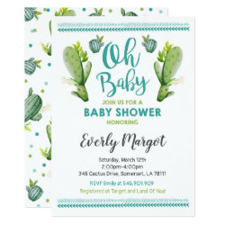 Cactus Baby Shower Invitations Retro Invites Cactus Baby Shower Invitations Retro Invites