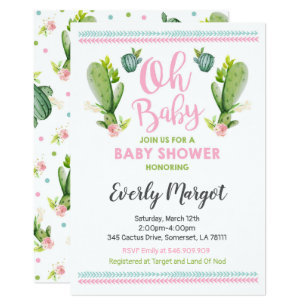 Succulent Baby Shower Invitations Zazzle