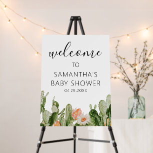 Cactus Baby Shower Welcome Sign