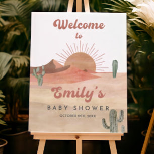 Cactus Baby Shower Welcome Sign Desert Gender Neut