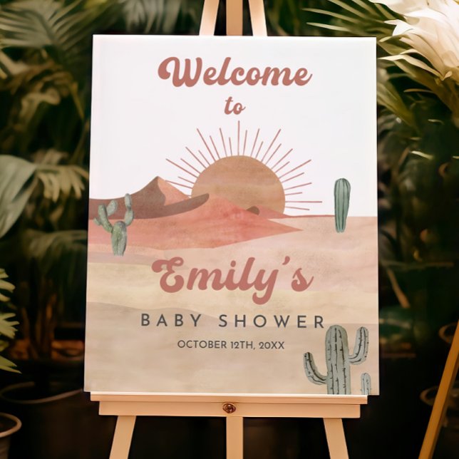 Cactus Baby Shower Welcome Sign Desert Gender Neut (Creator Uploaded)