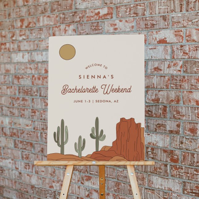 Cactus Bachelorette Welcome Sign, Desert Themed Foam Board (Creator Uploaded)