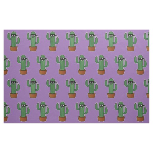 Cactus bandido ninja masked sneaky bandit fabric