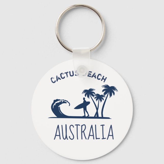 Cactus Beach Surfing Australia Keychain (Front)