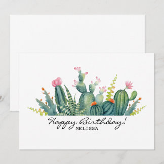 Cactus Birthday Card