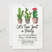 Cactus Birthday Fiesta Party Invitation (Front)