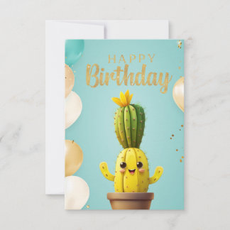 Cactus Birthday Joy: Birthday Card