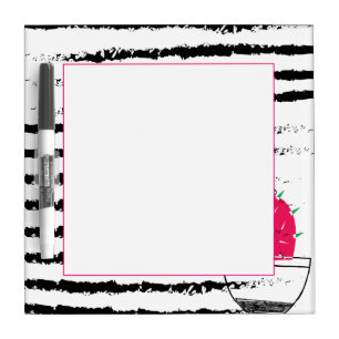 Cactus black white pattern dry erase board
