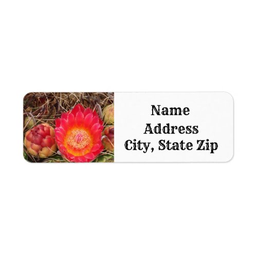 Cactus Bloom Bright Pink Flower Desert Address Label