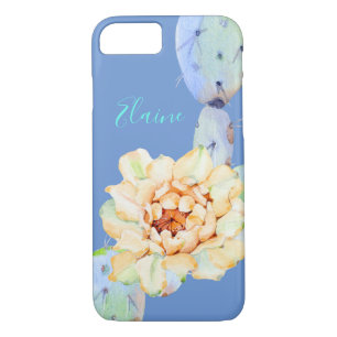 Cactus bloom desert flower watercolor purple peach iPhone 8/7 case