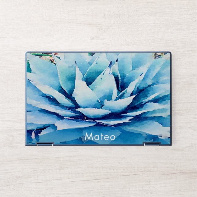 Cactus Blue Agave Birthday HP Laptop Skin (Front)