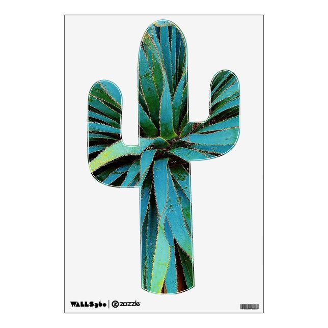 cactus blue for you! wall decal (Front)