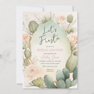 Cactus Blush Boho Greenery Desert  Invitation
