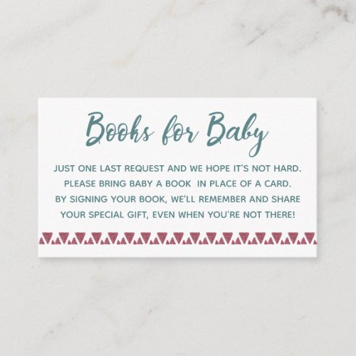 Cactus Books For Baby Enclosure Card