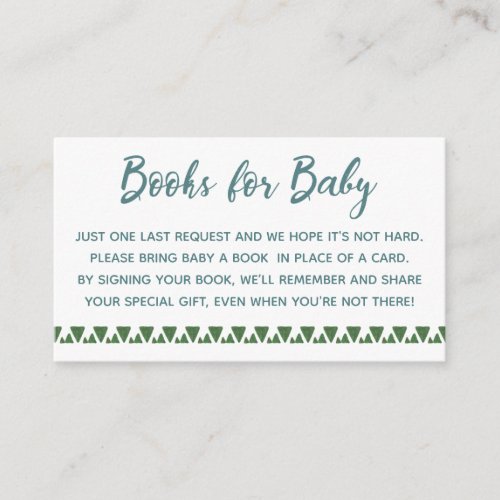 Cactus Books For Baby Enclosure Card