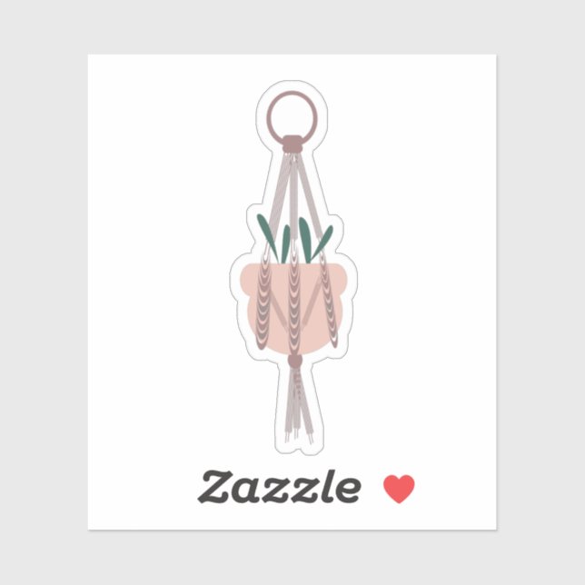 Cactus Botanical Hanging House Plant Greenery Sticker (Sheet)
